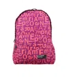 Ea7 Printed Backpack In Pink