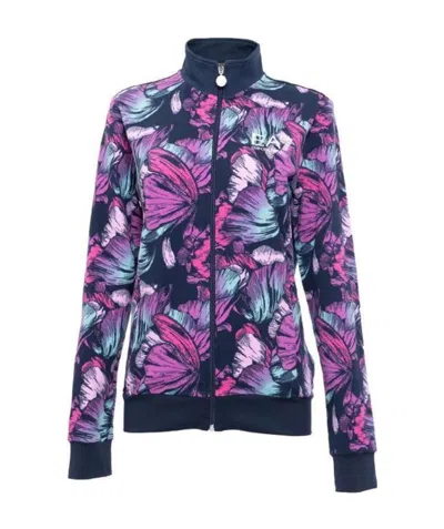 Ea7 Printed Casual Jacket In Purple