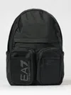 Ea7 Printed Logo Polyester Backpack In Animal Print