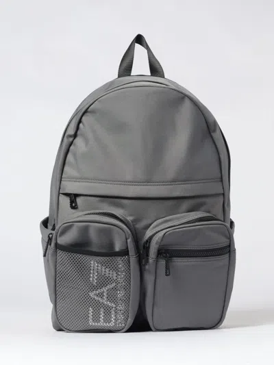 Ea7 Printed Logo Polyester Backpack In Animal Print