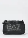 Ea7 Printed Logo Polyester Beauty Case In Black