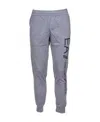 Ea7 Printed Logo Sweatpants In Gray