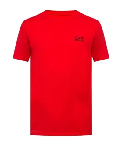 Ea7 Printed Logo T-shirt In Red