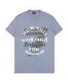 Ea7 Printed Round-necked T-shirt In Blue