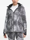 Ea7 Printed Ski Jacket In Black