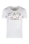 Ea7 Metallic Logo-print T-shirt