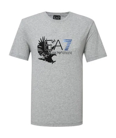 Ea7 Printed T-shirt In Grey