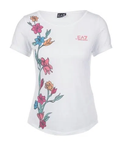 Ea7 Printed T-shirt In White