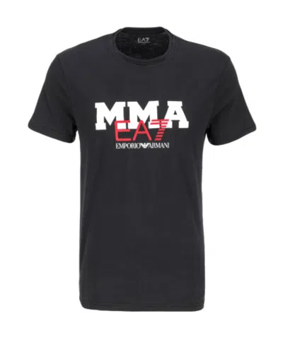 Ea7 Printed T-shirt With Round Neck In Green