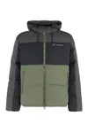Ea7 Color-block Polyamide Down Jacket In Multi