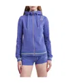 Ea7 Pull Rope Hooded Sweater In Blue