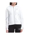 Ea7 Pull Rope Hooded Sweater In White