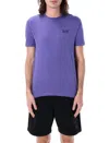 Ea7 Purple Logo Crewneck T-shirt In Blue