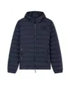 Ea7 Quilted Down Jacket In Blue