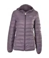 Ea7 Quilted Down Jacket In Nude