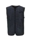 Ea7 Quilted Gilet In Blue