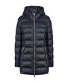 Ea7 Quilted Hooded Down Jacket In Black
