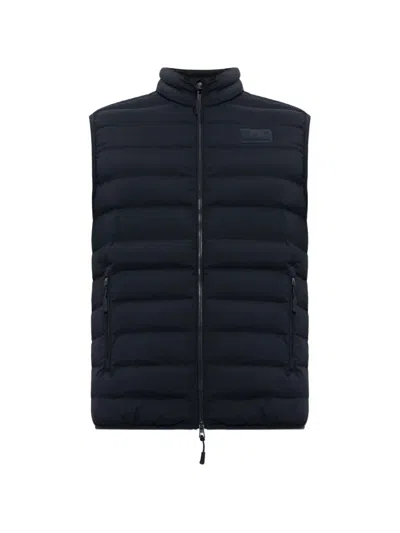Ea7 Quilted Insulated Gilet In Blue