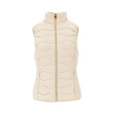Ea7 Quilted Nylon Vest In Neutral