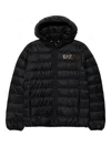 Ea7 Quilted Padded Jacket In Black