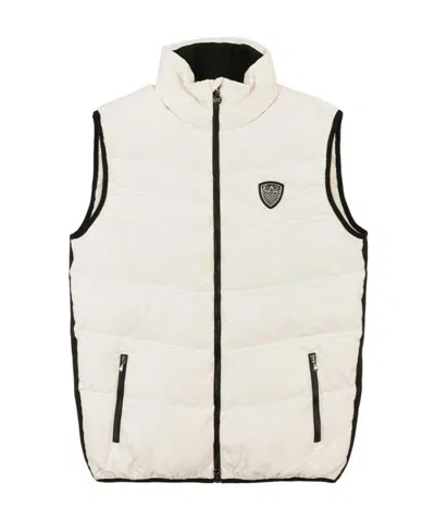Ea7 Quilted Sleeveless Down Jacket In White