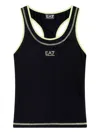 Ea7 Racer-back Tank Top In Black