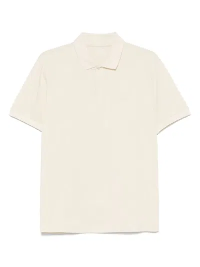 Ea7 Raised-logo Polo Shirt In Neutrals