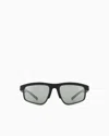 Ea7 Rectangular Unisex Sports Sunglasses In Black