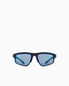 Ea7 Rectangular Unisex Sports Sunglasses In Blue