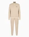 Ea7 Recycled Technical-fabric Core Identity Tracksuit In Beige