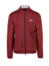 Ea7 Red Lycra Polyamide Elastane Zip Sweatshirt In Red