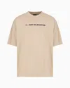 Ea7 Relaxed Fit T-shirts In Beige