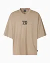 Ea7 Relaxed Fit T-shirts In Beige