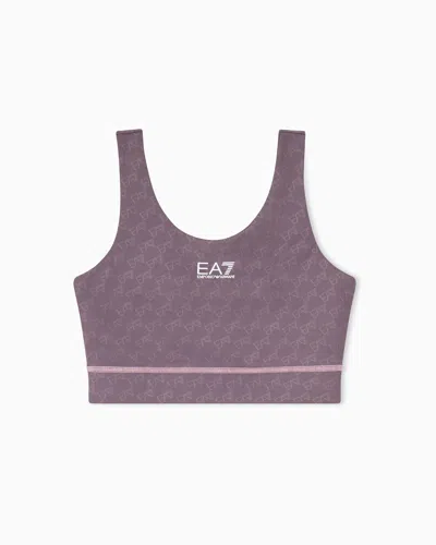 Ea7 Reversible Sport Bra Ventus 7 In Technical Fabric In Multi