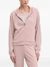 Ea7 Rhinestone-trimmed Hooded Tracksuit Set In Pink