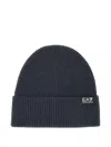 RIBBED-KNIT BEANIE HAT