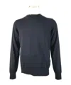 Ea7 Round-collar And Long-sleeved Sweater In Black