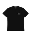 Ea7 Round Collar Logo T-shirt In Black