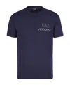 Ea7 Round Collar Logo T-shirt In Blue
