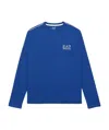 Ea7 Round Collar Logo T-shirt In Blue