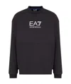 Ea7 Round-collar Sweatshirt In Black
