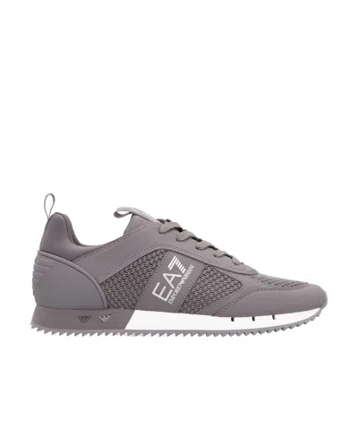 Ea7 Round-head Sneakers In Gray