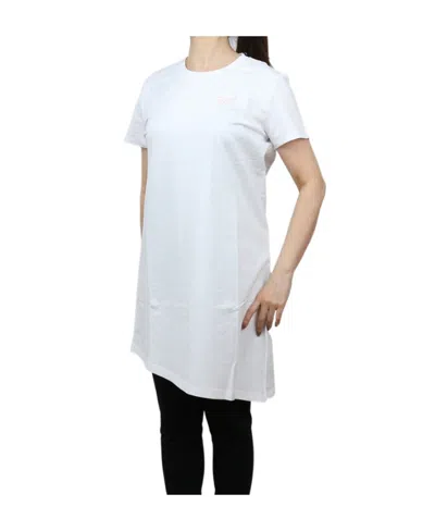 Ea7 Round Neck Short-sleeved Dress In White