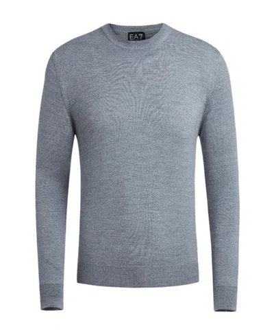 Ea7 Round-neck Sweater In Gray