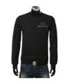 Ea7 Round-necked Logo Sweater In Black