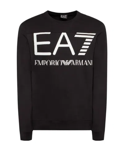 EA7 ROUND-NECKED LOGO SWEATER
