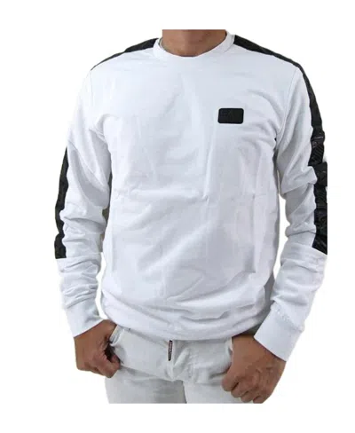Ea7 Round-necked Logo Sweater In White