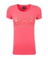 Ea7 Item O-neck Short-sleeved T-shirt In Pink