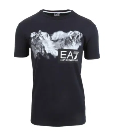 Ea7 Round-necked T-shirt In Black