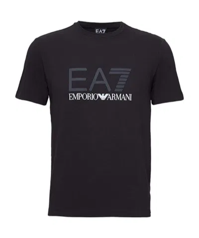 Ea7 Round-necked T-shirt In Black